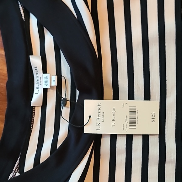 L.K. Bennett Karolyn Stripe Off-the-shoulder Top - Picture 3 of 9